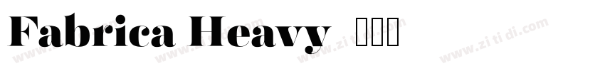 Fabrica Heavy字体转换